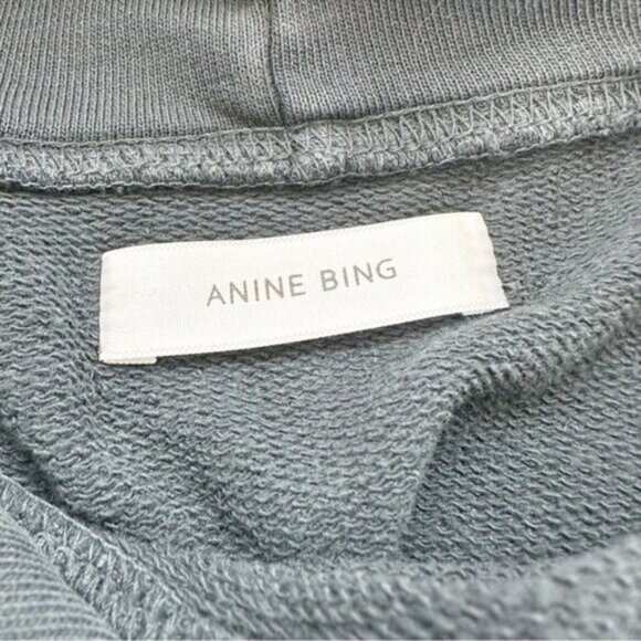 Anine Bing Rowe Eagle Ash Gray Oversized Pullover Hoodie Sweatshirt Size XS - Picture 11 of 13